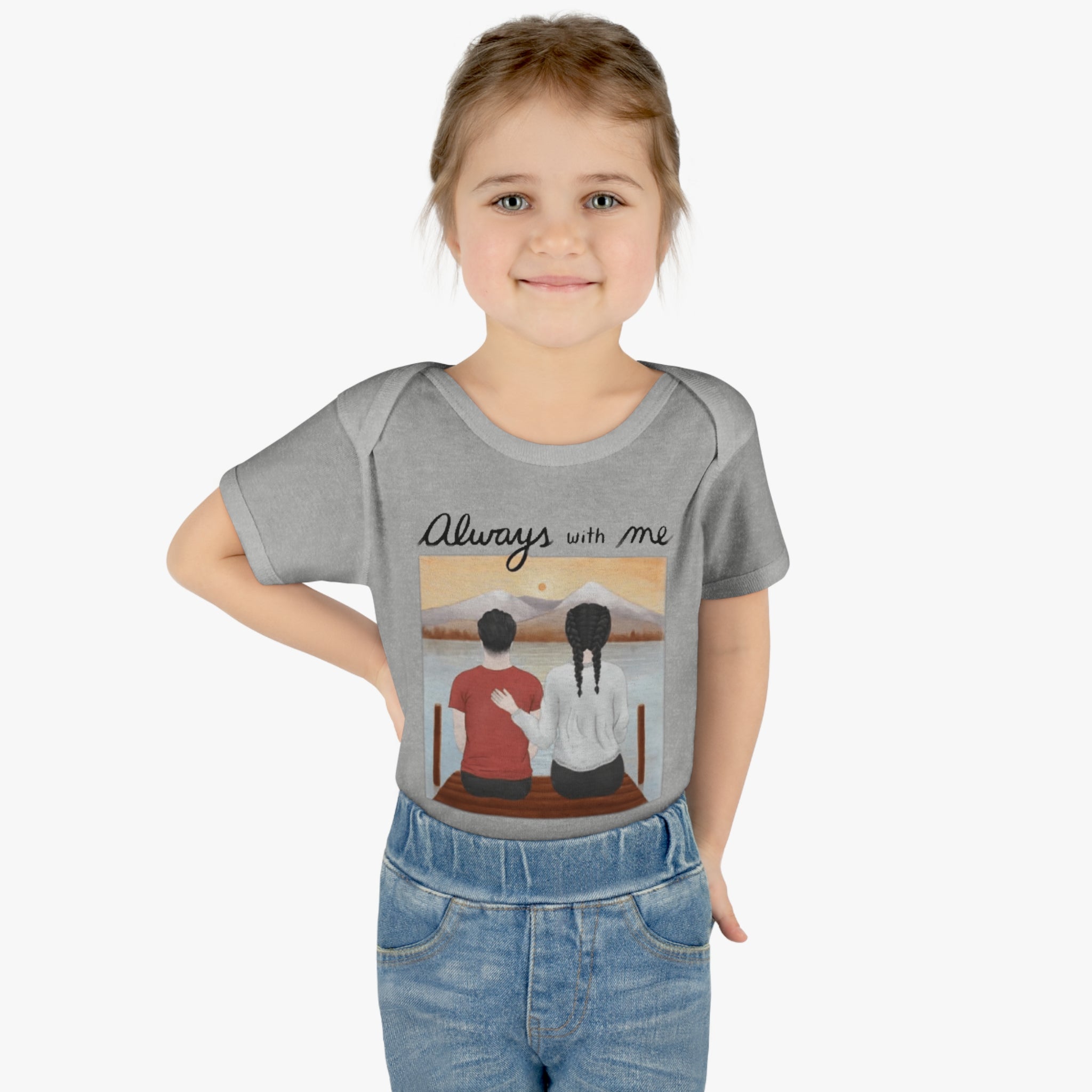 Always with me | Infant Baby Rib Bodysuit